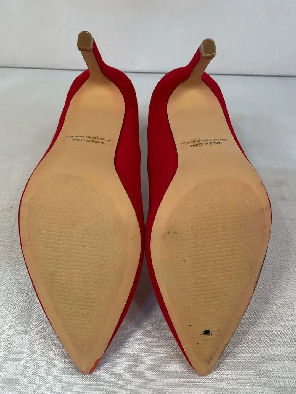 Red Suede Pointed-Toe High Heel Pumps - Women's Elegant Stilettos
